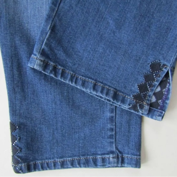 NYDJ Not Your Daughters Jeans Ariel Crop Capri Embroidered Whittier wash size 16 - Picture 6 of 7